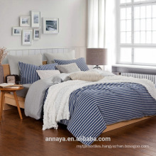 Muji styles-100% cotton knitting bedding set with stripes